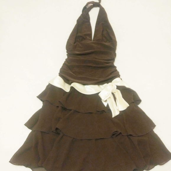 B Darlin Dresses & Skirts - B. Darlin Brown Halter Dress Size 6